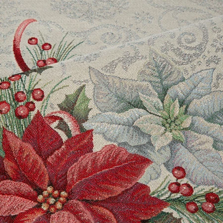 Obrus gobelinowy z nicią metaliczną rozm.: 50 x 110 cm