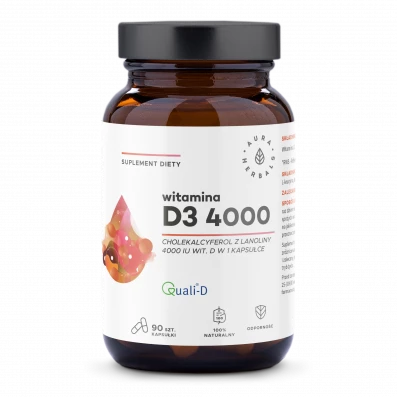 Aura Herbals Witamina D3 4000 90 k z lanoliny