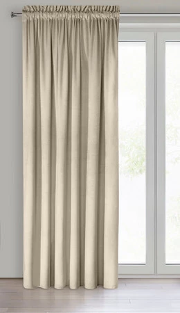 ZASŁONA GOTOWA MELANIE NA TAŚMIE 140 X 270 CM JASNOBEŻOWY