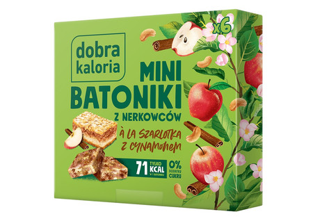 Dobra Karolia Mini batoniki z nerkowców a'la szarlotka z cynamonem 6x17g