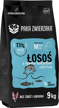 Paka Zwierzaka Łosoś z rybami bałtyckimi ''M'' - karma sucha dla psa - 9kg