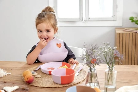 Lassig Talerzyk silikonowy dla dzieci Happy Rascals Heart lavender