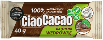 Zmiany Zmiany Baton Kakaowo Kokosowy Ciao Cacao bezglutenowy bez cukru 40g