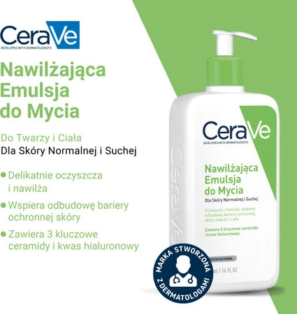 Cerave - nawilżająca emulsja do mycia - 473 ml