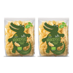 Zestaw: 2x Granex − Krokodylki, chrupki kukurydziane BIO − 80 g