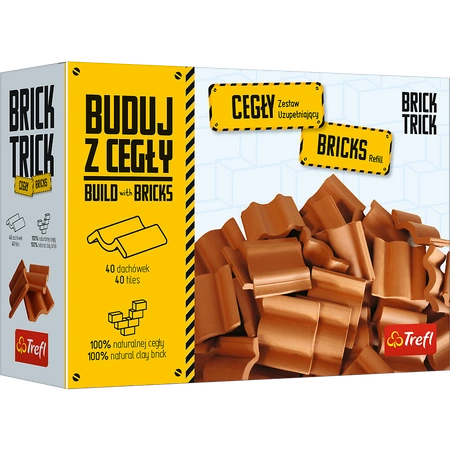 Brick Trick Buduj z cegły Refil cegły dachówki 40 elementów MULTI 61036 -