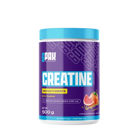 6PAK CREATINE MONOHYDRATE 500g JAR GRAPEFRUIT