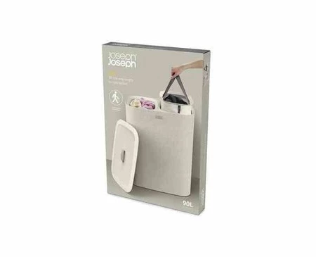 JJ-Kosz podwójny na pranie 90l. Tota, ecru