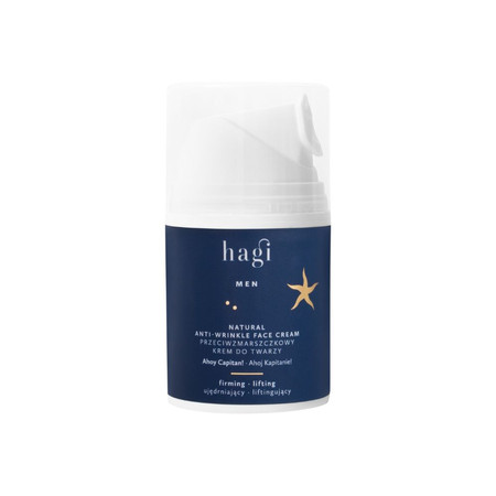 Hagi Men - Naturalny krem do twarzy przeciwzmarszczkowy Ahoj Kapitanie 50ml