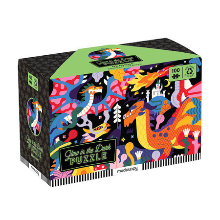 Mudpuppy Puzzle świecące w ciemności Smoki 100 elementów 5+