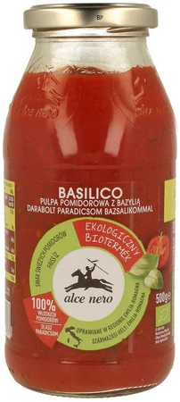 Alce Nero Pulpa pomidorowa z bazylią Bio 500 g