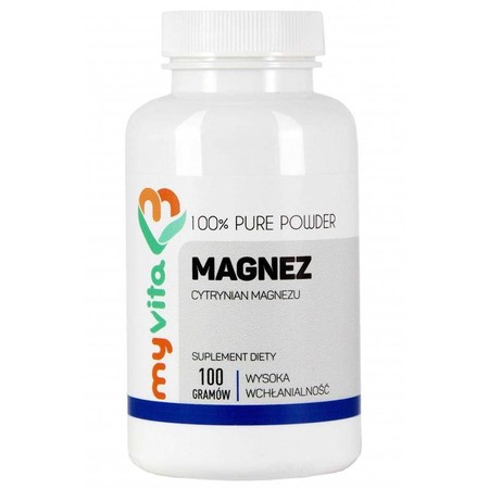 Myvita Magnez Proszek 100 G Wspomaga Układ Nerwowy