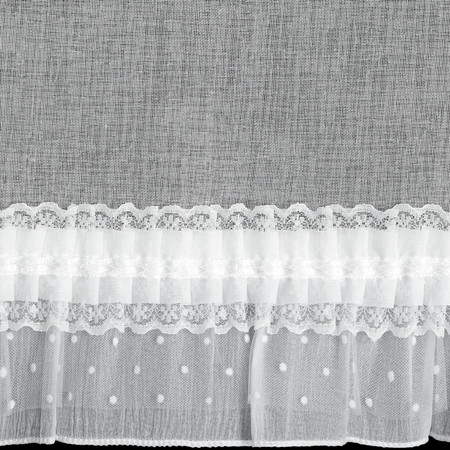 FIRANA GOTOWA MARY NA SZELKACH 150 X 30 CM BIAŁY