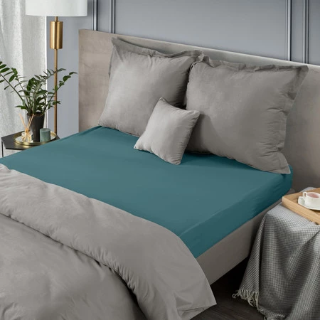 Prześcieradło z gumką, Nova3 140 x 200 x 30 cm, Turkusowy