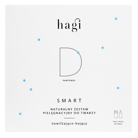 Hagi − Smart D Zestaw do Pielęgnacji Twarzy, Nawilżający Krem 30ml+Serum 30ml