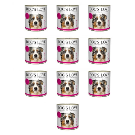 Zestaw 10x DOG'S LOVE Pferd - konina z pasternakiem i pomidorami (800g)