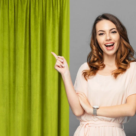 ZASŁONA GOTOWA PIERRE NA TAŚMIE 140 X 300 CM OLIWKOWY