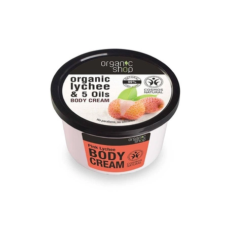 Organic Lychee & 5 Oils Body Cream krem do ciała o zapachu liczi 250ml