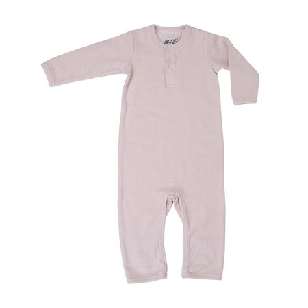 Lodger Pajacyk piżamka niemowlęca bawełniana jasny róż Basic Rib Tan r. 62