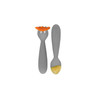 EZPZ Komplet silikonowych sztućców Mini Utensils szary