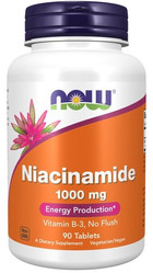 NOW Foods Niacinamide (witaminę B3) 1000 mg - 90 tabl.