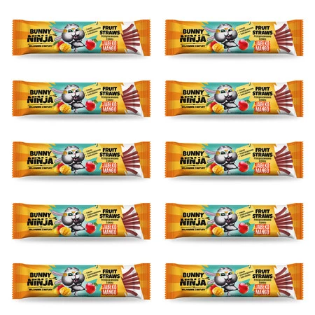Zestaw 10x Fruit Straws przekąska owocowa o smaku jabłko-mango 16 g