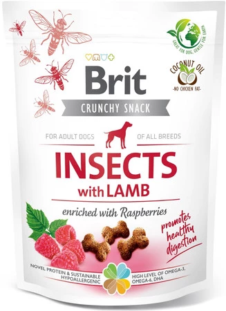 BRIT Care Dog Crunchy INSECTS Lamb Owady Jagnięcina 200g