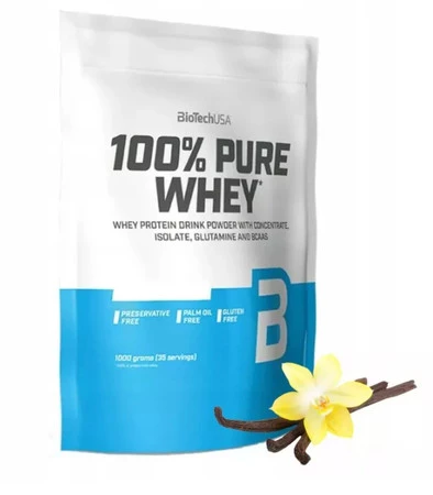 BioTech USA 100% Pure Whey odżywka białkowa 1000 g smak bourbon wanilia