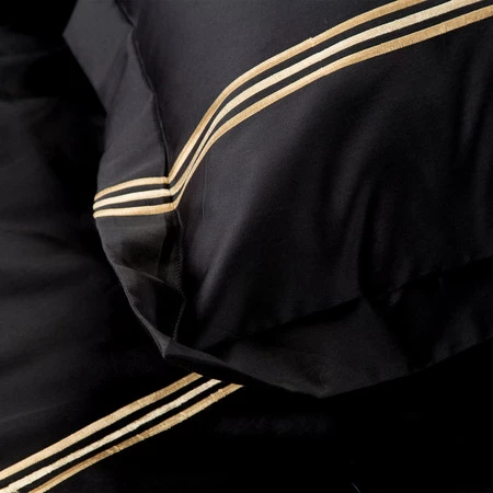 Komplet pościeli Haft4, 160 x 200 cm, Czarny