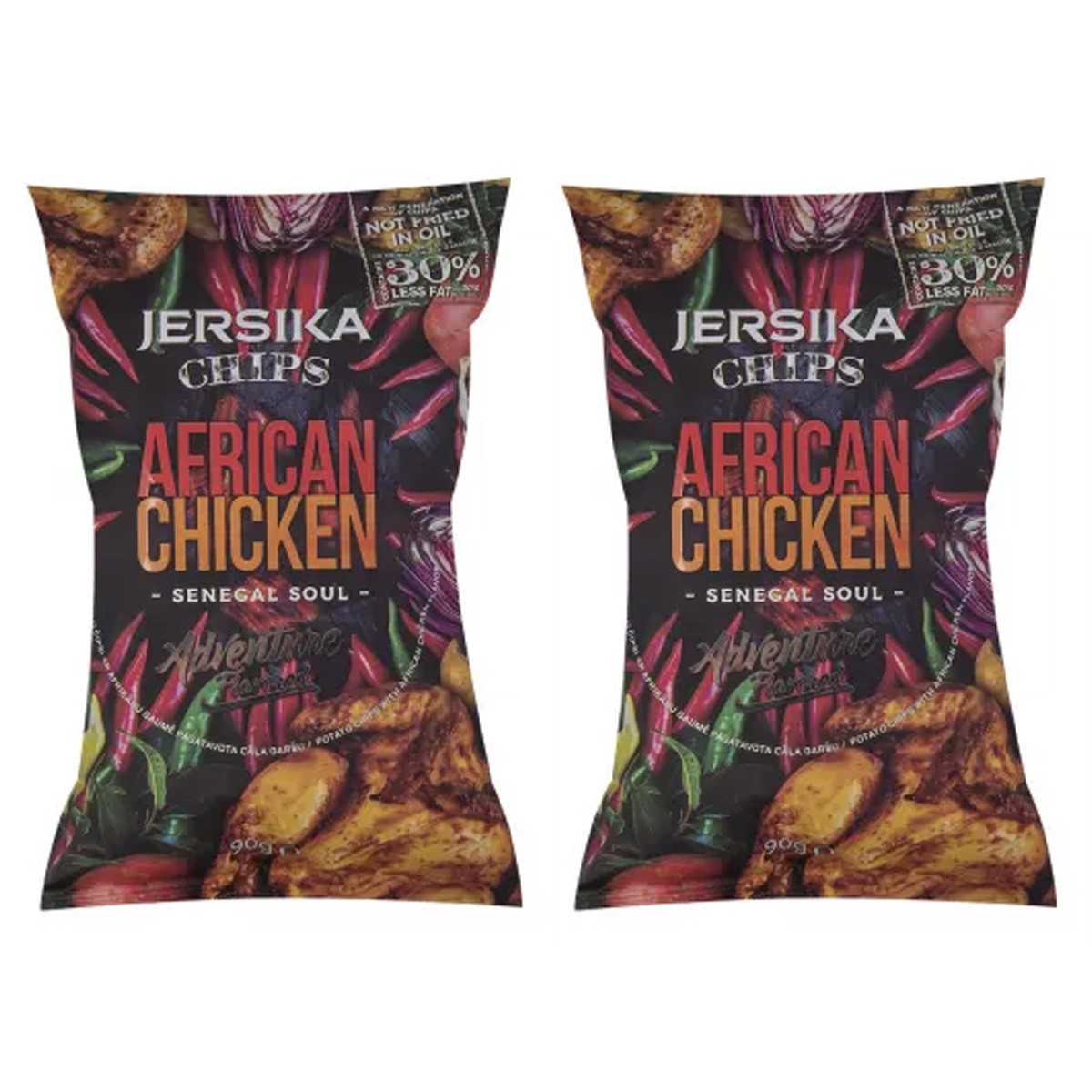 Zestaw 2x Chipsy ziemniaczane o smaku ostrego kurczaka 90 g - Nabea.pl