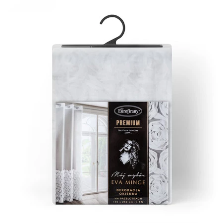 ZASŁONA GOTOWA ROSES 2 140 X 250 CM BIAŁY