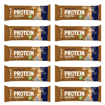 Zestaw 10x Baton proteinowy - Brownie Cerea BIO, 45g