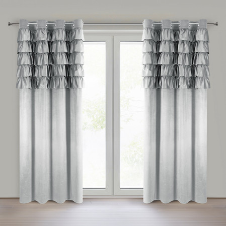 ZASŁONA GOTOWA AURA 140 X 250 CM SREBRNY