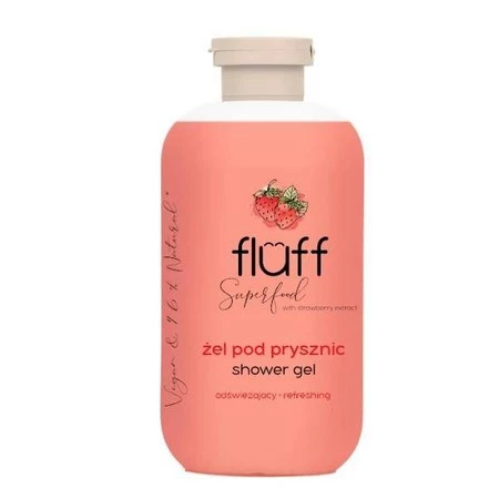 Fluff - Żel pod prysznic. Truskawka - 500 ml