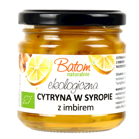 CYTRYNA Z IMBIREM W SYROPIE BIO 220 g - BATOM