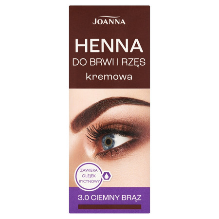 Henna do brwi i rzęs kremowa 3.0 Ciemny Brąz 15ml