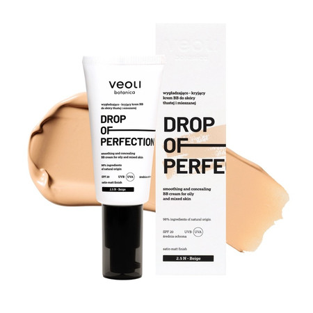 Drop Of Perfection wygładzająco-kryjący krem BB do skóry tłustej i mieszanej 2.5 N Beige 30ml