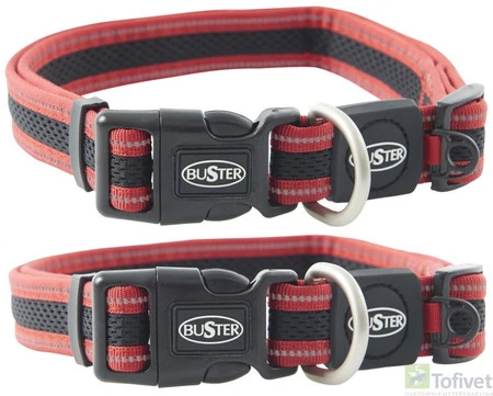 BUSTER REFLECTIVE MESH Obroża Czerwona Roz.XL