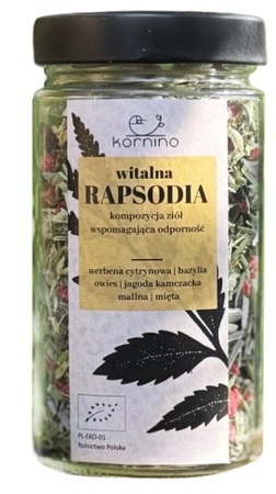 Kornino Witalna Rapsodia 45g - ekologiczna mieszanka ziołowa o cytrynowym smaku - dla relaksu