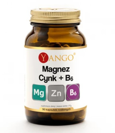 Yango Magnez + cynk + witamina B6 na wsparcie odporności 90 kaps.