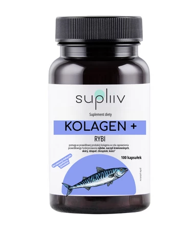 SUPLIIV Kolagen rybi + witamina C 100 kaps.