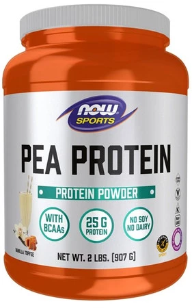 Now Foods Pea Protein odżywka białkowa z grochu 907 g smak Wanilia-Toffi