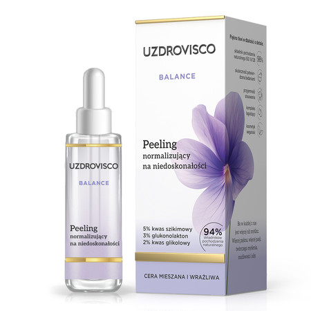 Uzdrovisco, Balance, Peeling normalizujący na niedoskonałości, 30 ml