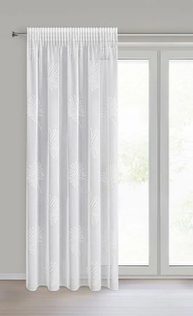 FIRANA GOTOWA JANE NA TAŚMIE 140 X 270 CM BIAŁY