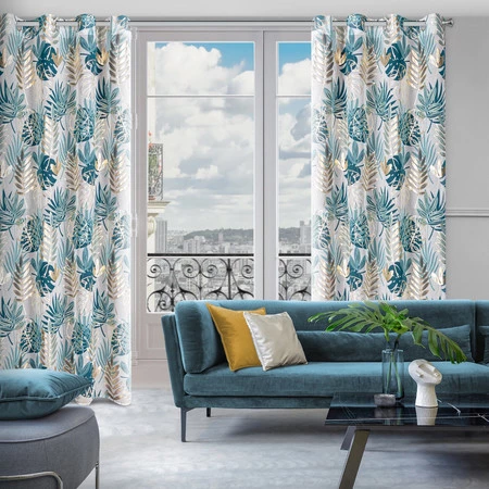 ZASŁONA GOTOWA KERI 140 X 250 CM TURKUSOWY