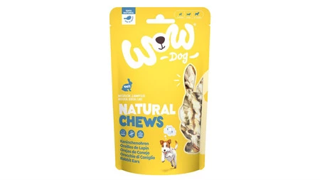 WOW Natural Chews Kaninchenohren - suszone uszy królika (120g)