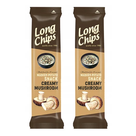 Zestaw 2x Chipsy ziemniaczane o smaku śmietany i grzybów 75 g