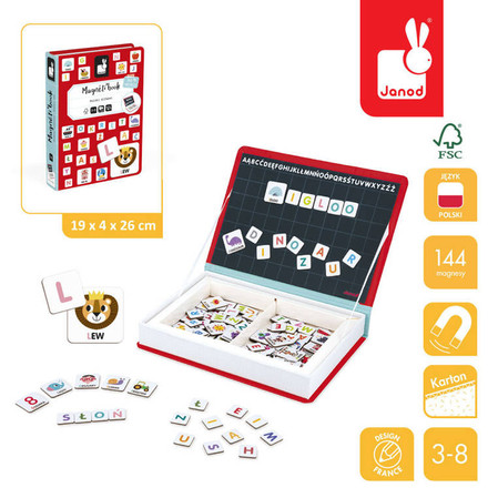 Janod Magnetyczna układanka Polski Alfabet Magnetibook