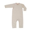 Lodger Pajacyk piżamka niemowlęca bawełniana kremowa Basic Rib Birch r. 62