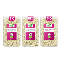 Zestaw: 3x Bio Planet − Płatki owsiane bezgl. − 600 g
